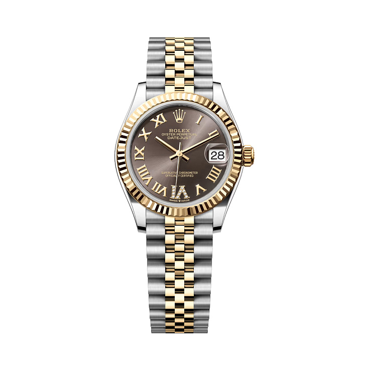 Datejust 31mm Steel & Yellow Gold VI Diamond Grey Dial Jubilee Bracelet
