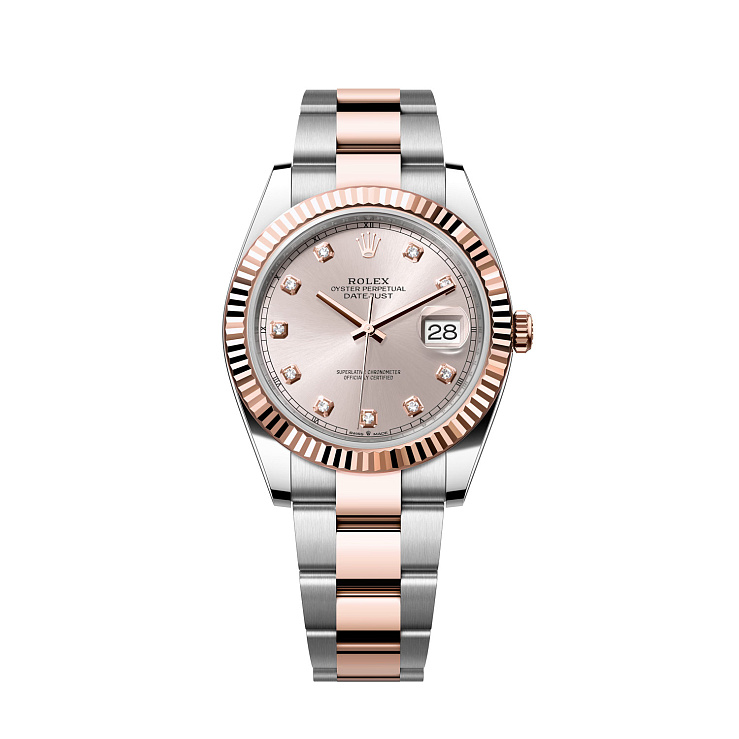 Datejust 41mm Steel & Rose Gold Sundust Diamond Dial Oyster Bracelet