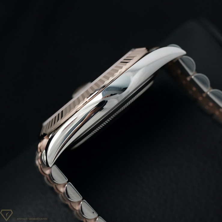 Datejust 41mm Steel Rose Gold Chocolate Dial