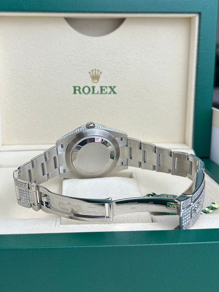 Datejust 41mm Custom Full Diamond Pave Rainbow Bezel