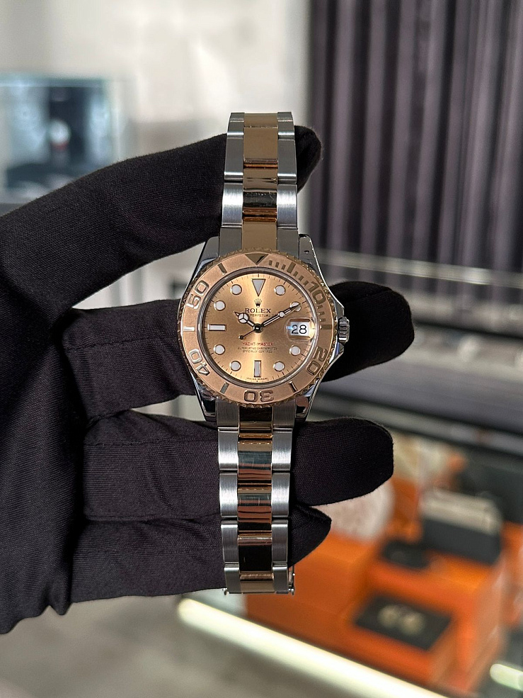 Yacht-Master 35mm Steel & Yellow Gold Champagne Dial