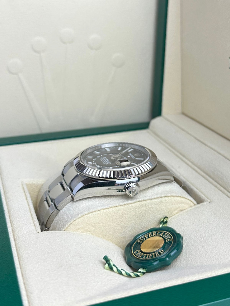 Sky-Dweller Steel & White Gold Black Dial Oyster Bracelet Discontinued