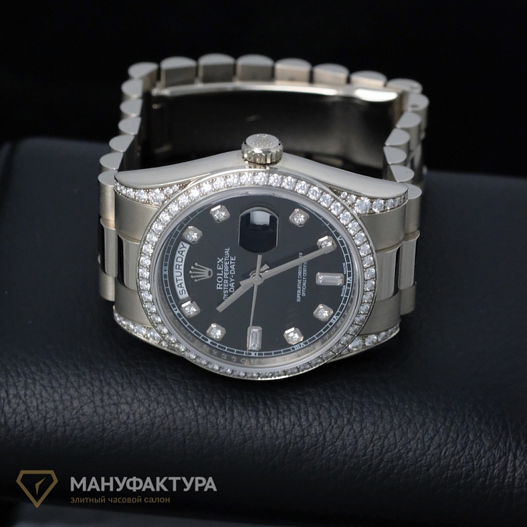 Day-Date 36 мм White gold Factory Diamonds