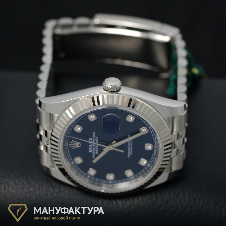 Oyster Perpetual Datejust 41mm Blue Dial Diamond