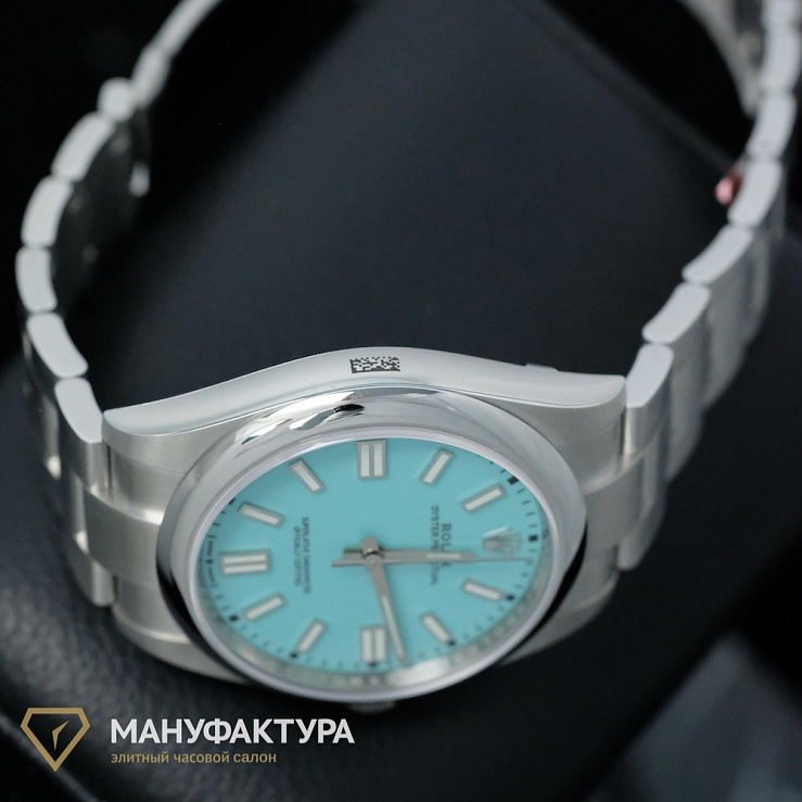 Oyster Perpetual 41 mm Turquoise Tiffany Custom Dial Custom