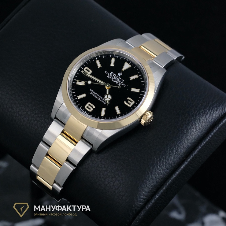 Explorer 36 mm Steel and Yellow Gold