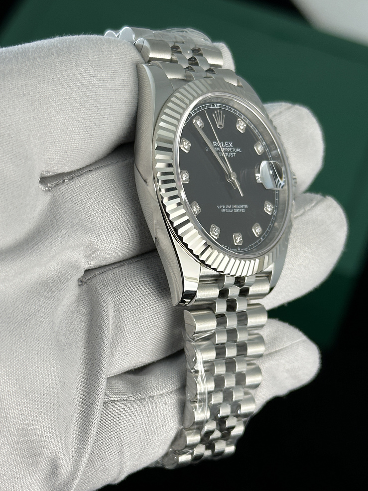Datejust 41mm Black Dial Diamonds
