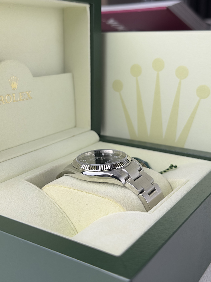 Air-King 34mm Steel and White gold bezel diamond markers