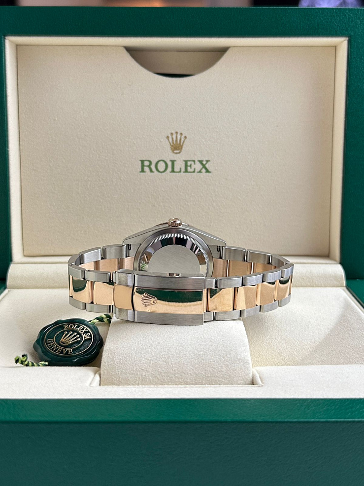 Datejust 36mm Steel & Rose Gold Grey Dial Diamond Bezel Oyster Bracelet