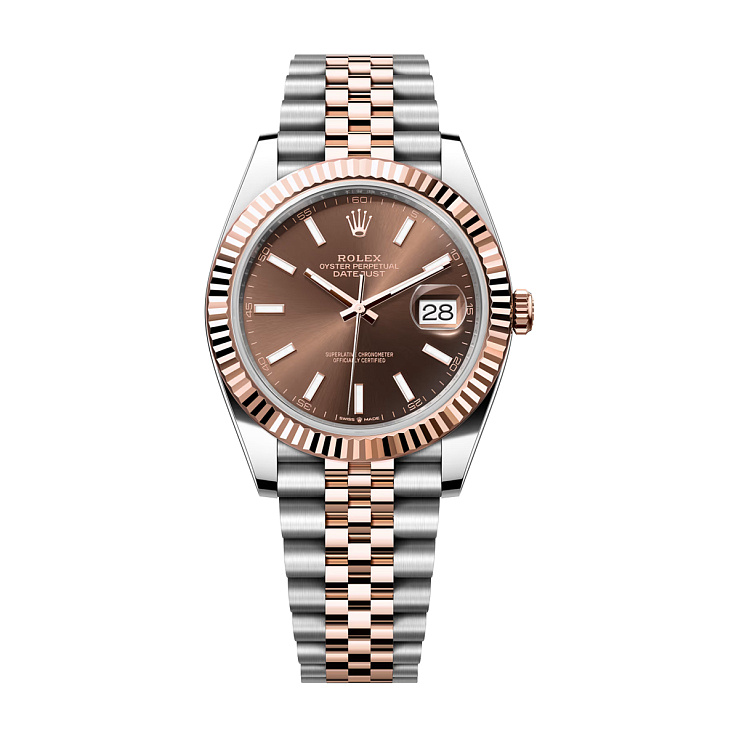 Datejust 41mm Steel & Rose Gold Chocolate Brown Dial Jubilee bracelet