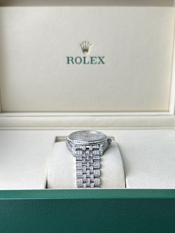 Datejust 31mm Custom Full Pave Iced Out Diamonds Jubilee