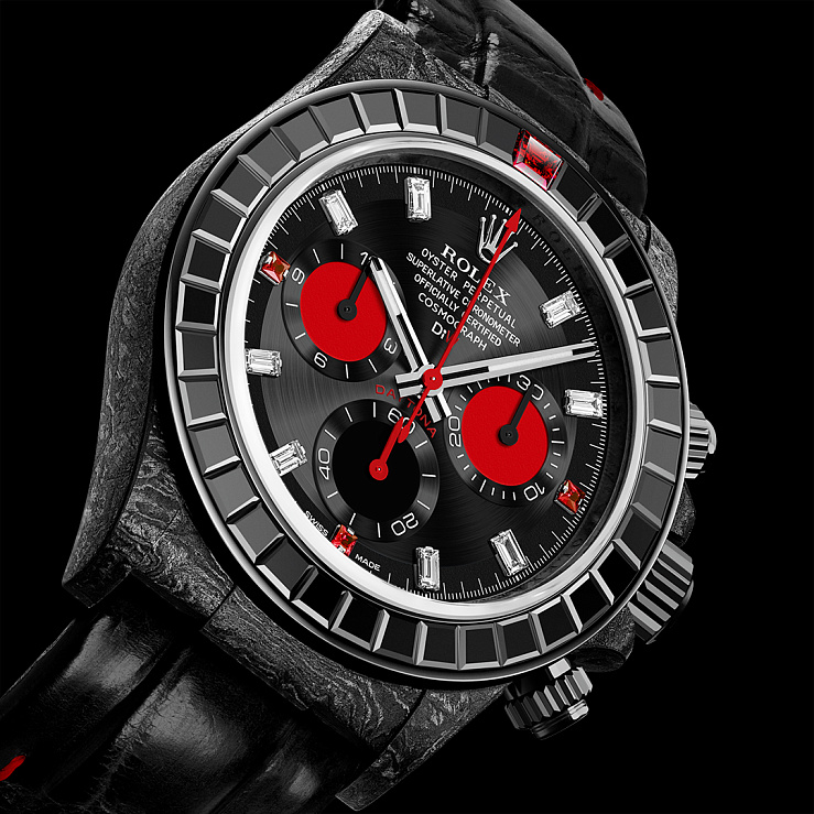 Rolex Daytona 40 Mm Rainbow Black Gems