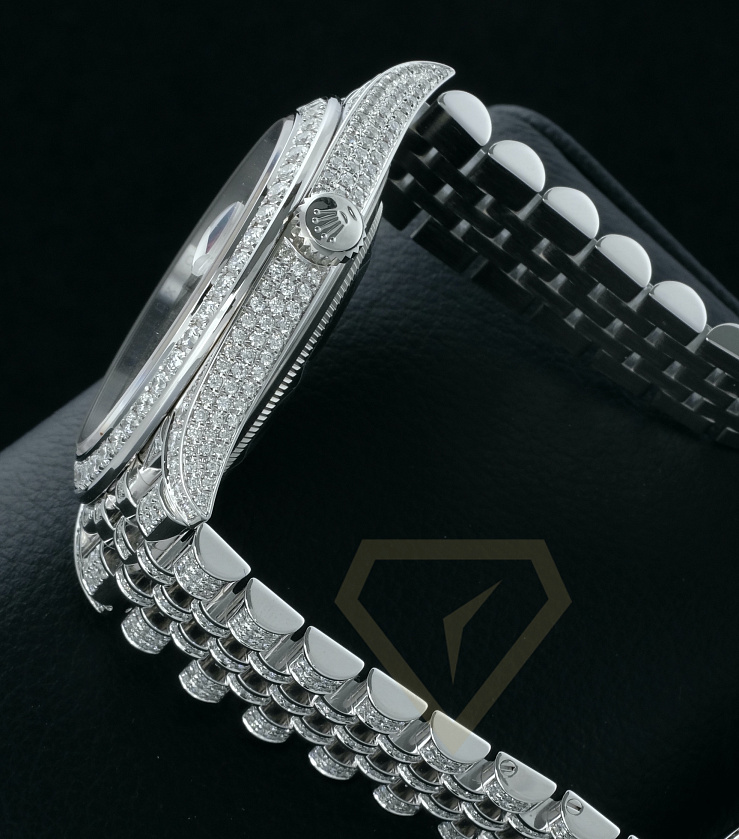 Datejust II Full Pave Iced Out Diamonds