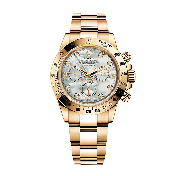 Daytona Yellow Gold White MOP Dial