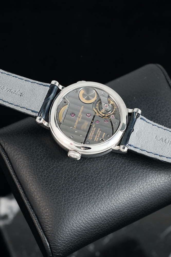 Ecole Annual Calendar Steel Blue Piece Unique 40 mm