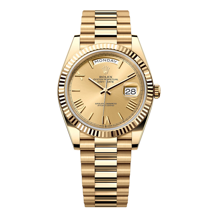 Day-Date 40mm Yellow Gold Champagne Roman Dial