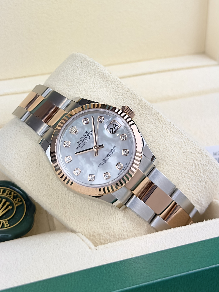 Datejust 31mm Steel and Everose Gold MOP Dial