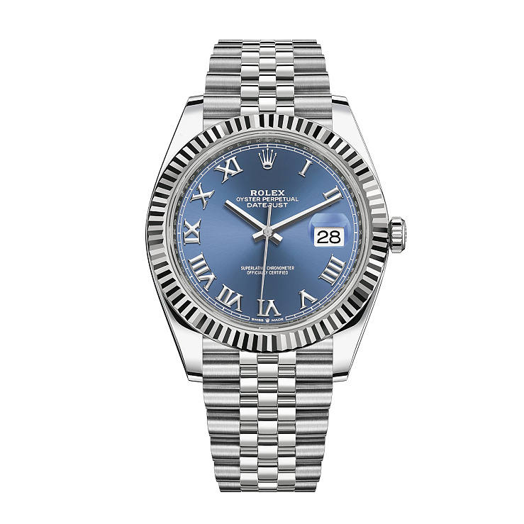 Oyster Perpetual Datejust 41mm Blue Azzurro Roman Dial
