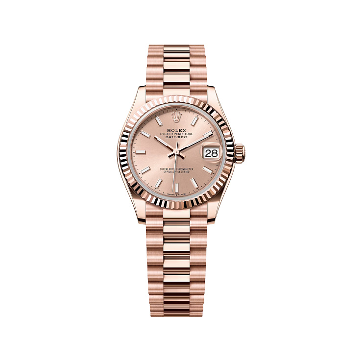 Datejust 31mm Rose Gold Pink Sundust dial