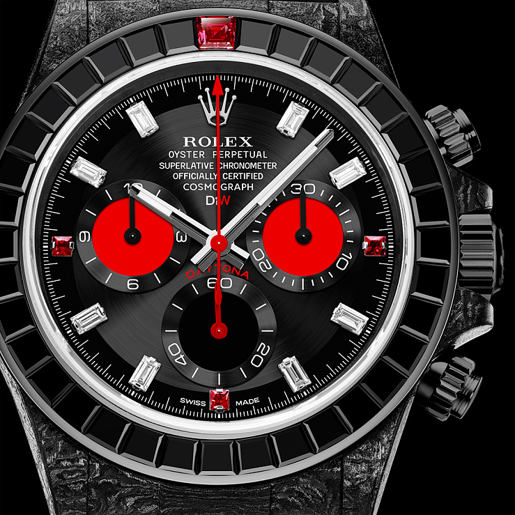 Rolex Daytona 40 Mm Rainbow Black Gems