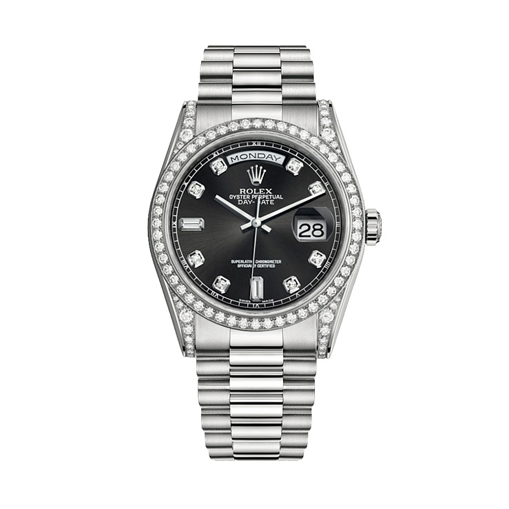 Day-Date 36 мм White gold Factory Diamonds