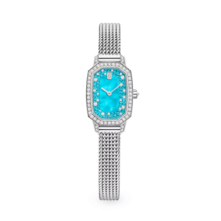 EMERALD 18KT WHITE GOLD LADIES WATCH