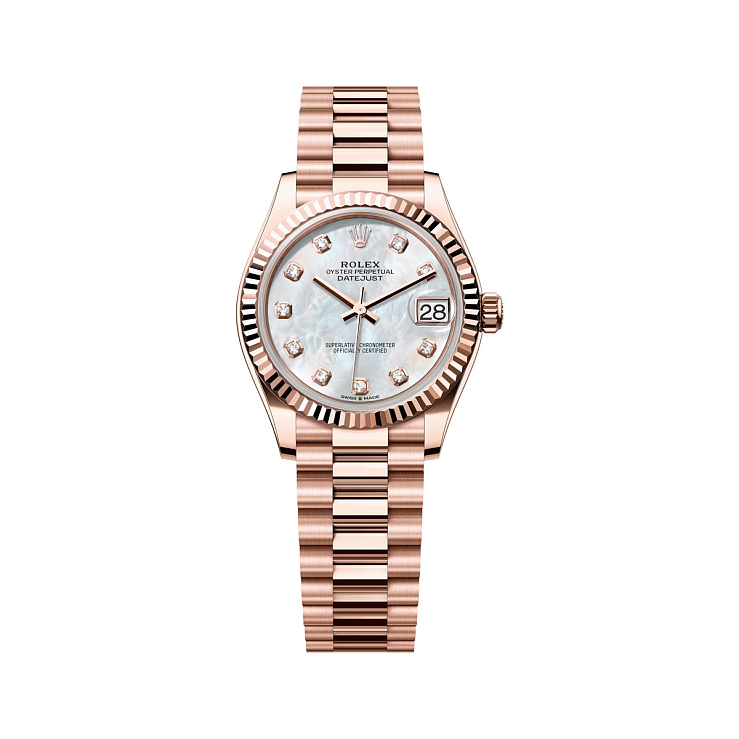 Datejust 31mm Rose Gold Mother of Pearl Diamond dial