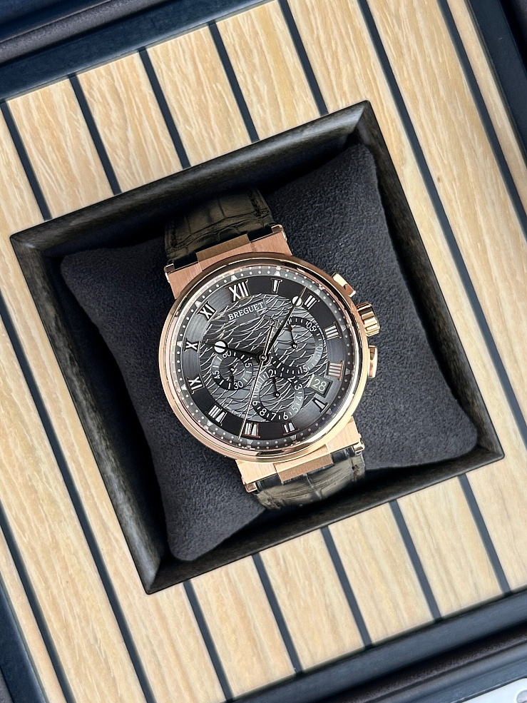 Marine Chronograph Rose Gold Dark Dial