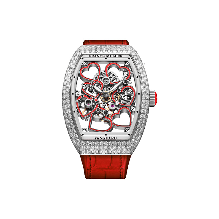 Vanguard Lady Heart Skeleton Factory diamonds Steel 32mm