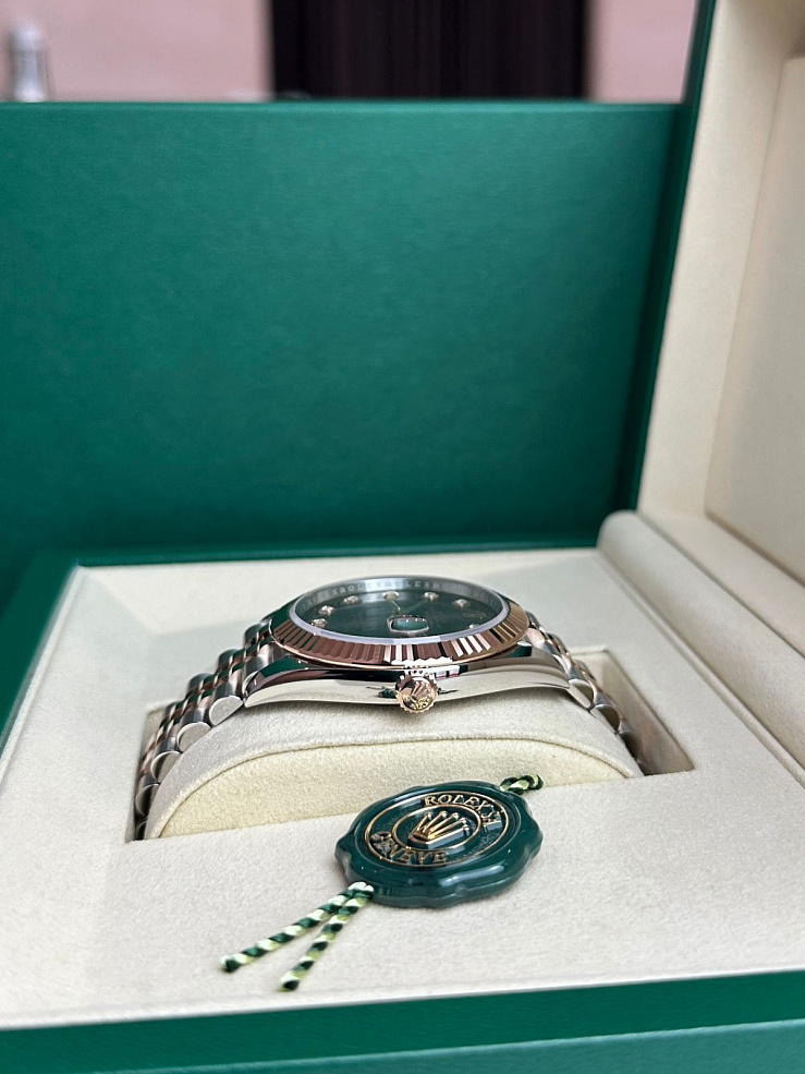 Datejust 41mm Steel & Rose Gold Chocolate Diamond Dial Jubilee Bracelet
