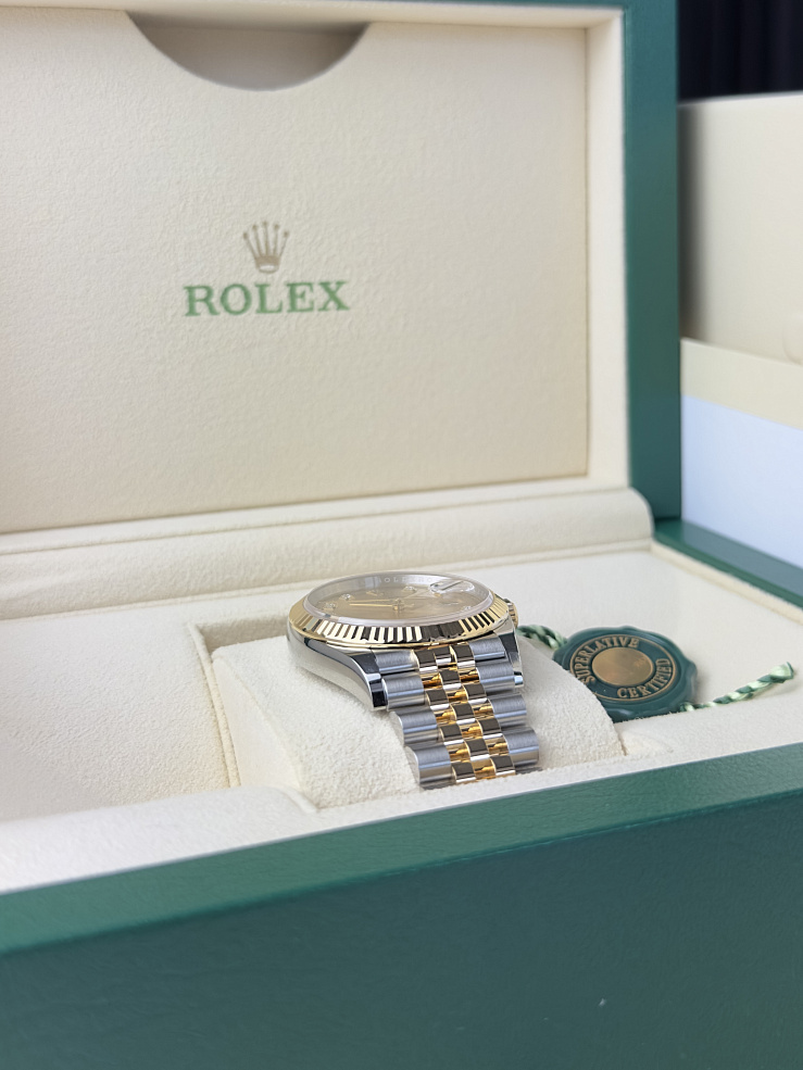 Datejust 36mm Steel & Yellow Gold Champagne Diamond Dial Jubilee bracelet
