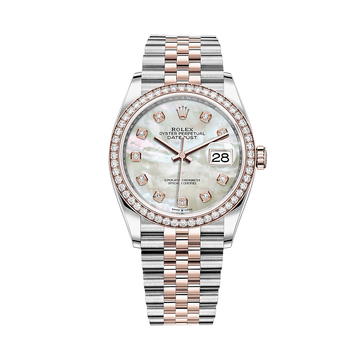 Oyster Perpetual Datejust 36 mm Everose Rolesor Factory diamonds 2022