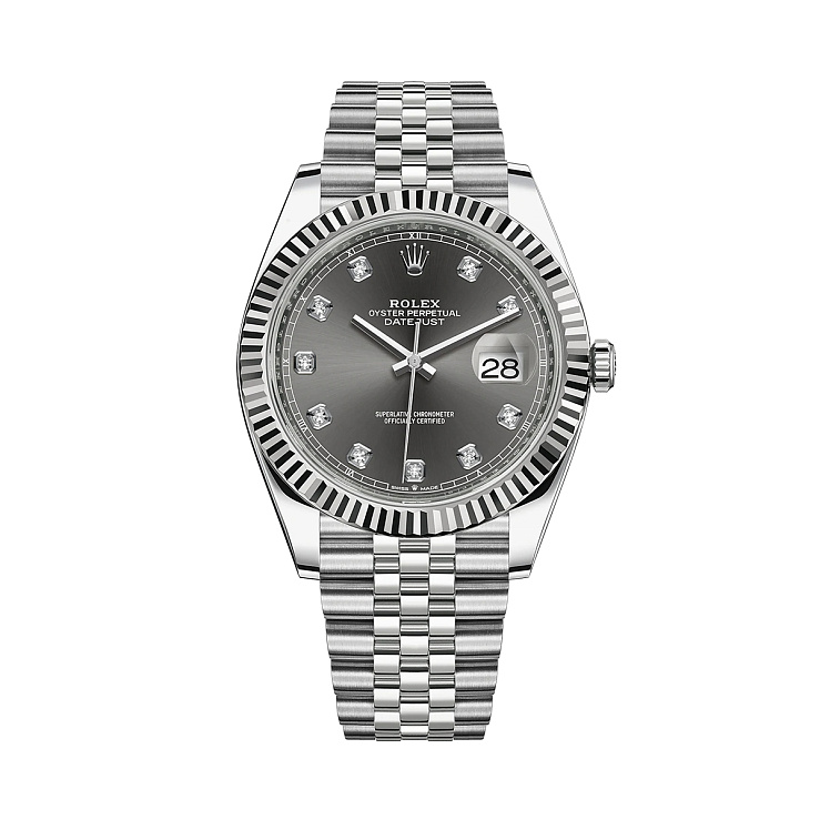 Datejust 41mm Grey Dial Diamonds Jubilee
