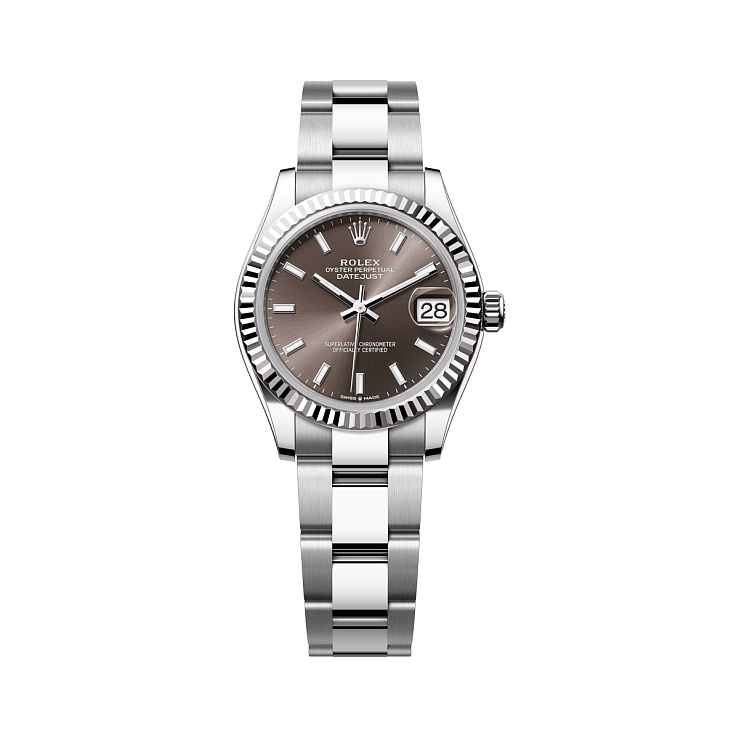Datejust 31mm Steel & White gold Dark Grey Dial Oyster Bracelet
