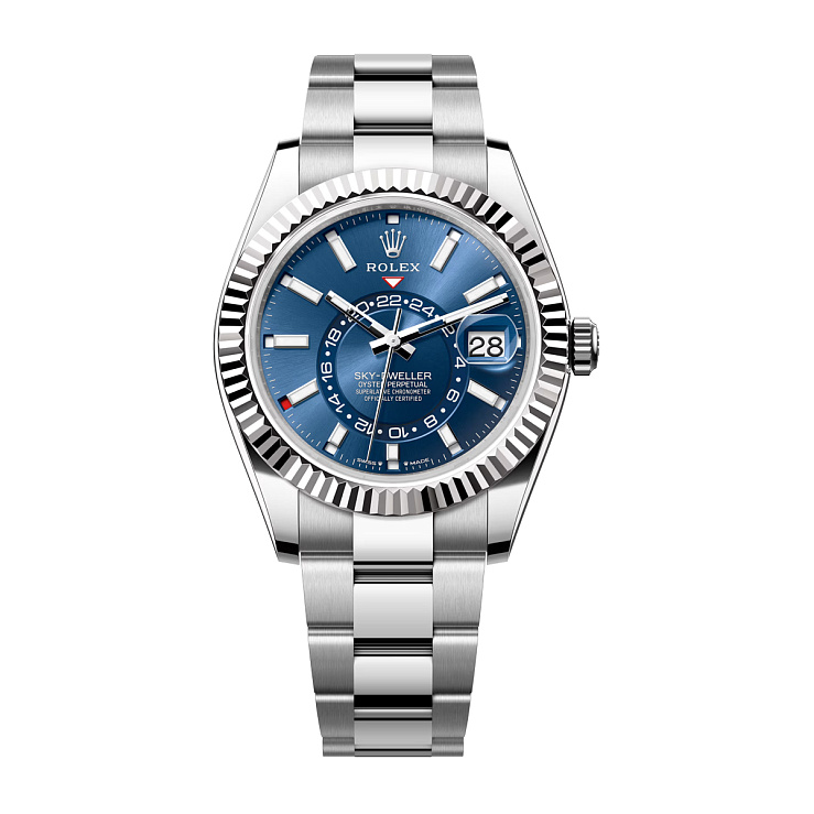 Sky-Dweller Steel & White gold Blue Dial Oyster bracelet