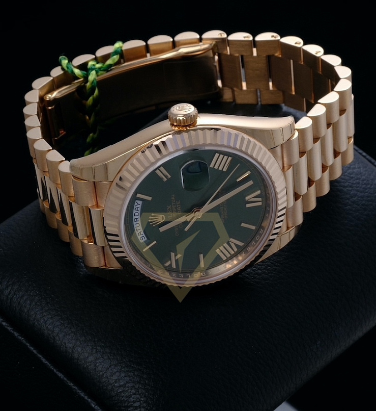 Day-Date Rose Gold Olive Dial